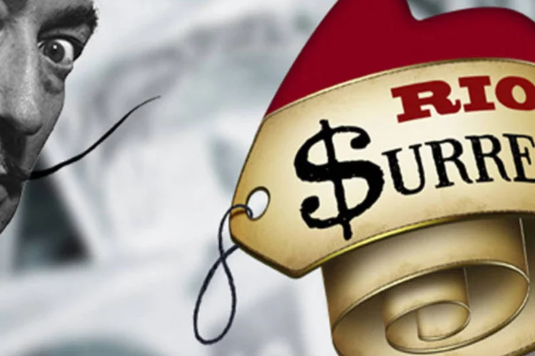
	Logo da fanpage Rio $urreal, com imagem de Salvador Dal&iacute;, mestre do surrealismo
 (Reprodução / Fanpage Rio $urreal)