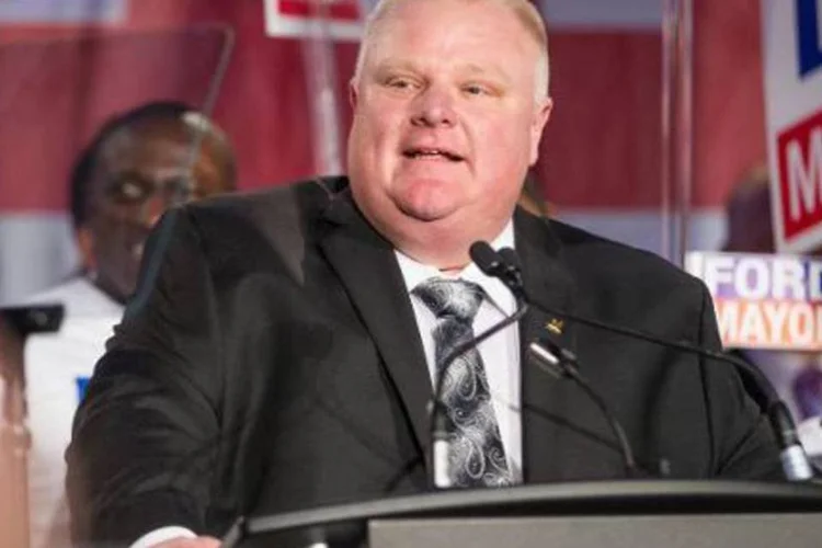 O prefeito de Toronto, Rob Ford, que ficou conhecido internacionalmente ao admitir que usava cocaína, abandonou nesta sexta-feira a candidatura para tentar a reeleição (Geoff Robins/AFP)