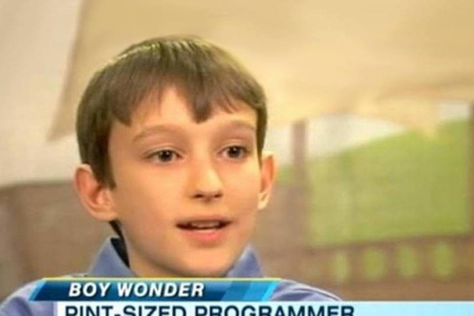 Robert Nay na TV: o sucesso como desenvolvedor de jogos fez o garoto ser chamado de novo Mark Zuckerberg (Reprodução)