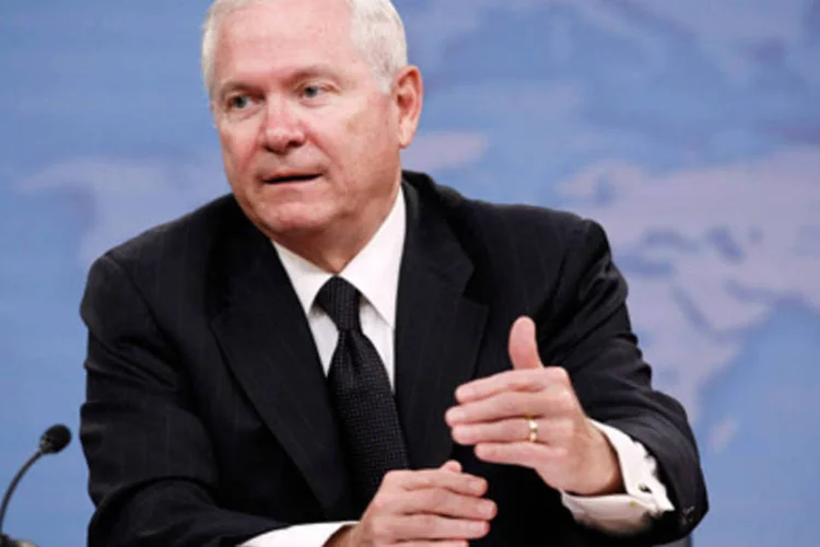 Robert Gates, secretário de Defesa dos EUA, durante a divulgação do relatório anual do Pentágono (Getty Images)
