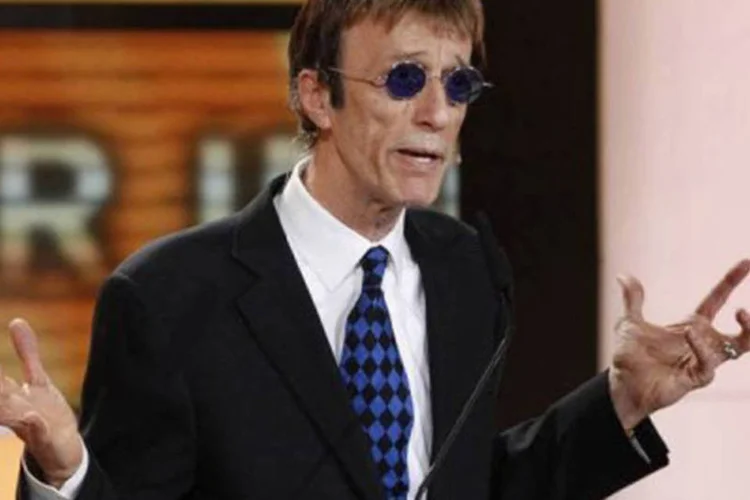 Robin Gibb, um dos fundadores do Bee Gees, morreu de câncer: o grupo transformou o ritmo em um fenômeno mundial graças aos "Embalos de sábado à noite", de 1977 (Tobias Schwarz/AFP)
