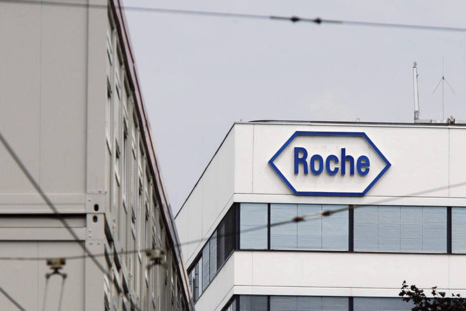 Logo da Roche (Christophe Bosset/Bloomberg)