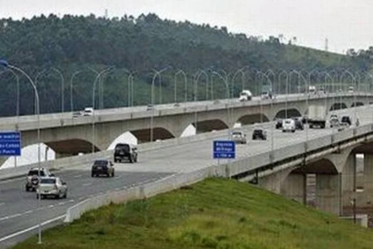 
	Rodoanel: os ve&iacute;culos paravam do km 16 ao km 18, no acesso ao Rodoanel
 (Divulgação)