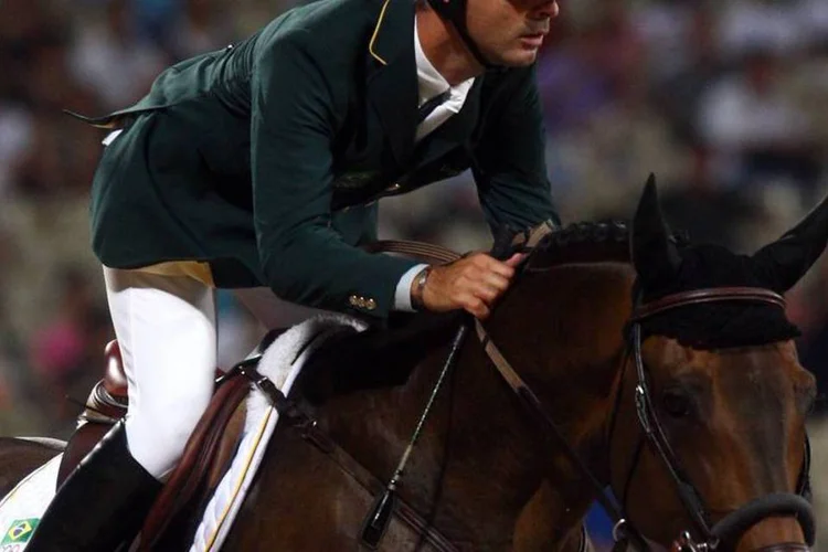 E equipe comandada pelo campeão olímpico Rodrigo Pessoa não conseguiu superar o desempenho quase perfeito dos americanos, que levaram o ouro (Getty Images)