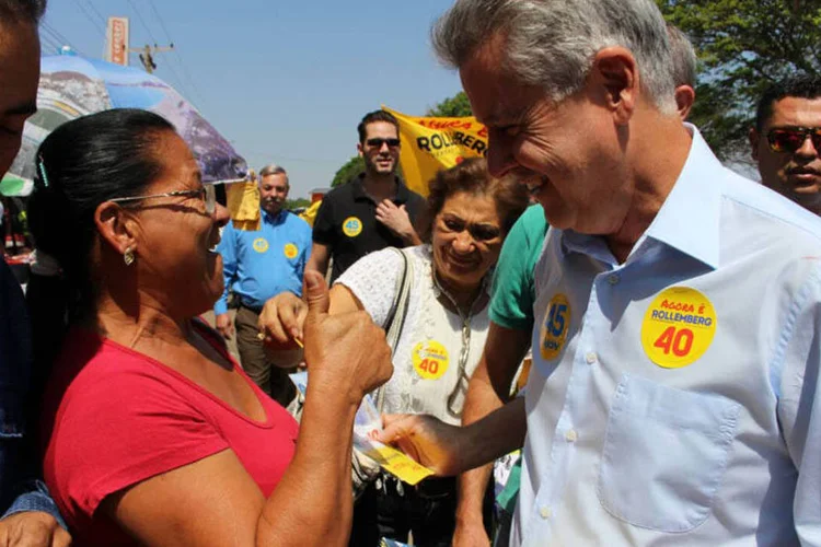 
	Rodrigo Rollemberg, PSB: candidato segue como l&iacute;der na corrida eleitoral do Distrito Federal
 (Divulgação/Rollemberg 40)