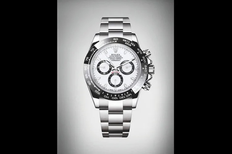 Rolex Cosmograph Daytona: um dos grandes ícones da marca agora conta com um bisel em Cerachrom com escala taquimétrica e é equipado com o calibre 4130 da companhia. (Divulgação)