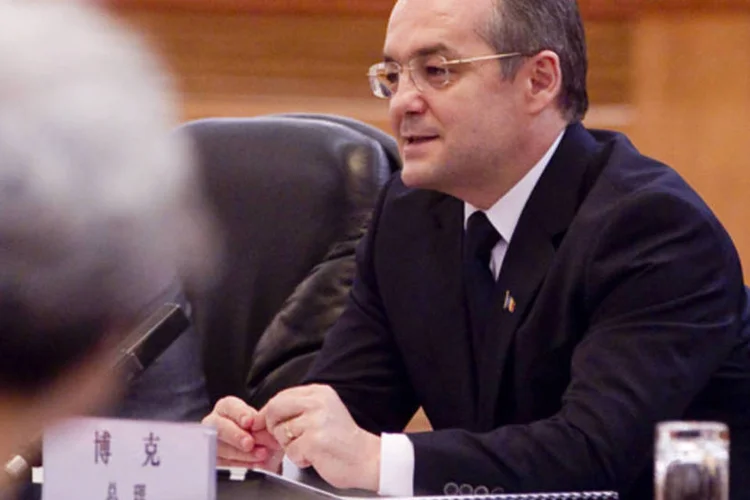 O primeiro-ministro da Romênia, o conservador Emil Boc (Diego Azubel-Pool/Getty Images)