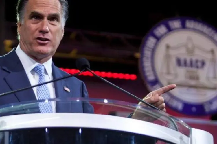 Mitt Romney discursando em Houston (Richard Carson/Reuters)