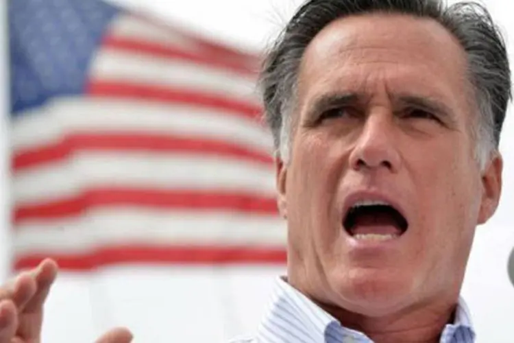 
	Mitt Romney: Em Indianapolis, o republicano denunciou o modo como Obama lidou com amigos e inimigos dos Estados Unidos
 (Jewel Samad/AFP)