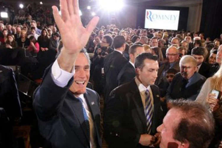 Romney conseguiu uma maioria de seis estados, mas não conseguiu se livrar de seus adversários Santorum e Gingrich (©AFP/Getty Images / Justin Sullivan)