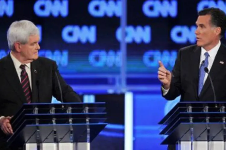 Os dois favoritos nas pesquisas debateram com fervor a questão da imigração
 (Paul J. Richards/AFP)