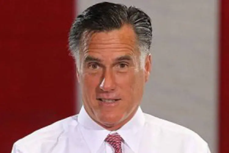 Romney: candidato mencionou a ameaça de uma greve de funcionários de alfândega e imigração (Justin Sullivan/Getty Images/AFP)