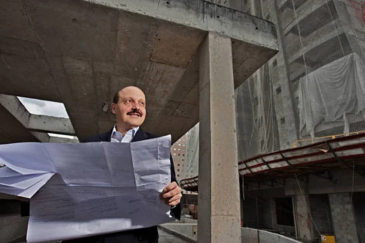 Heitor Cantergiani, presidente da Rossi Residencial, na obra do edifício Brooklin to Live, na rua professor José Oiticica, no bairro do Brooklin (Fabiano Accorsi/EXAME)