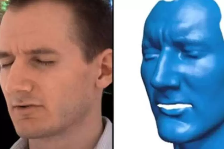 Na Disney, a Clonagem Física da Face faz um scan da cabeça humana e depois cria coordenadas para que programadores reproduzam digitalmente, em 3D (Reprodução/YouTube)