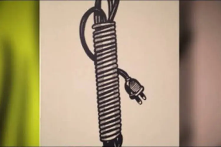 "Electric Cord", de Roy Lichtenstein: o quadro foi devolvido hoje à proprietária legítima, Barbara Bertozzi Castelli, que exibiu a pintura em sua galeria de Nova York (Reprodução)