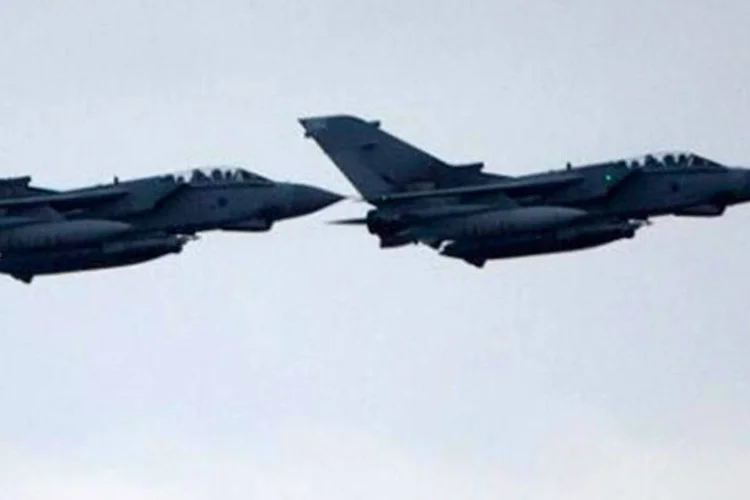 
	Ca&ccedil;as da Real For&ccedil;a Brit&acirc;nica (RAF) ap&oacute;s cumprir miss&atilde;o no Iraque
 (AFP)