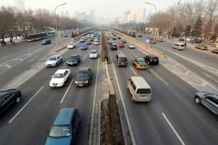 Rua em Pequim: cidade está em boa posição para se tornar centro de serviços e tecnologia (ChinaFotoPress/Getty Images)