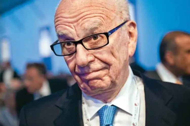 O magnata Murdoch, dono do News of the World: o jornal foi fechado em julho pelo escândalo das escutas ilegais (Lionel Bonaventure/Photo Pool AFP)