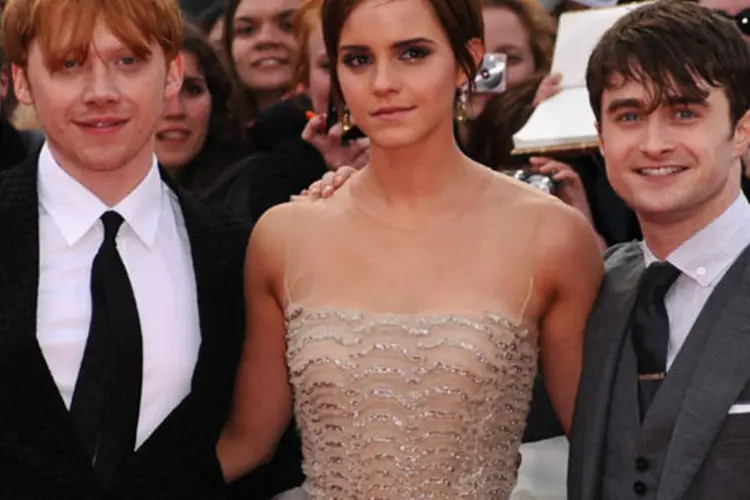 Rupert Grint, Emma Watson e Daniel Radcliffe, de Harry Potter (Getty Images)
