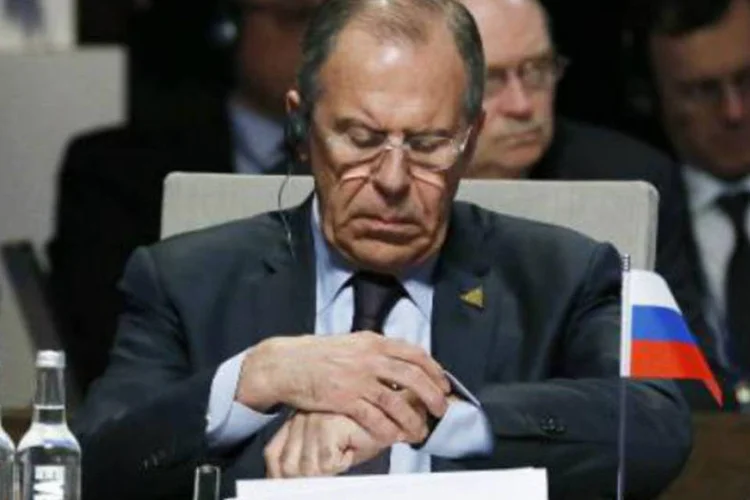 O ministro russo das Relações Exteriores, Serguei Lavrov: "se nossos parceiros ocidentais pensam que este formato é ultrapassado, que seja assim" (Yves Herman/AFP)