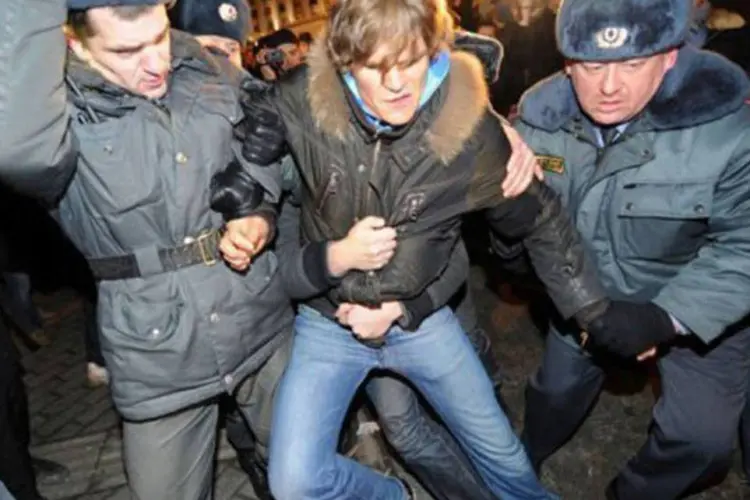 Protestos na Rússia: nova manifestação deve ocorrer no início de janeiro (Kirill Kudryavtsev/AFP)