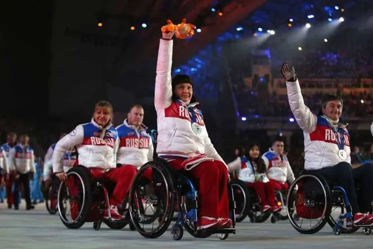 Delegação russa nos Jogos Paralímpicos de Inverno de 2014 (Getty Images)