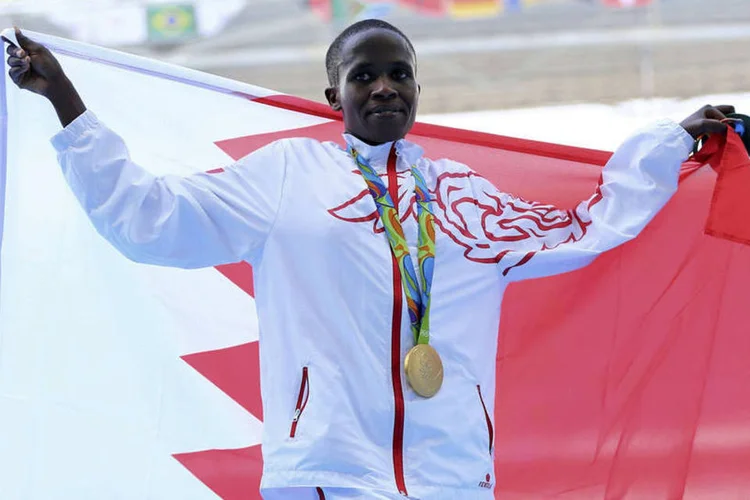
	Ruth Jebet: &quot;Admito que estava bastante f&aacute;cil para mim, mas ningu&eacute;m me avisou sobre o recorde mundial. Eu queria a medalha de ouro&quot;
 (Dominic Ebenbichler / Reuters)