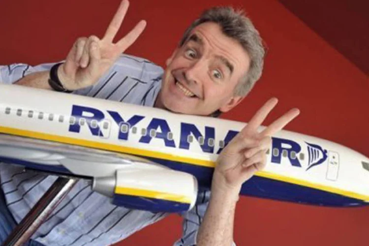 Michael O'Leary, presidente executivo da companhia aérea de baixo custo Ryanair: a Ryanair disse que não comentaria "rumores e especulações" (©AFP/File / Andreas Solaro)