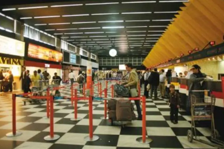 Saguão do Aeroporto de Congonhas, em São Paulo: a Infraero vai expandir a ala do check-in. (.)