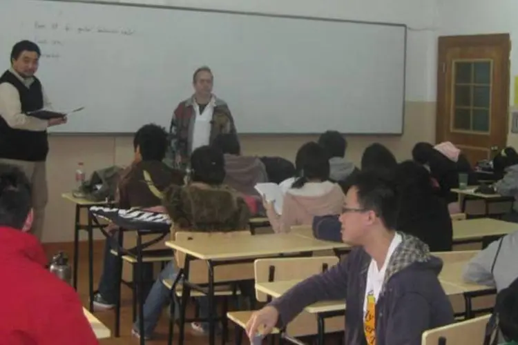Sala de aula em Xangai: província foi a melhor colocada na avaliação internacional (Wikimedia Commons)