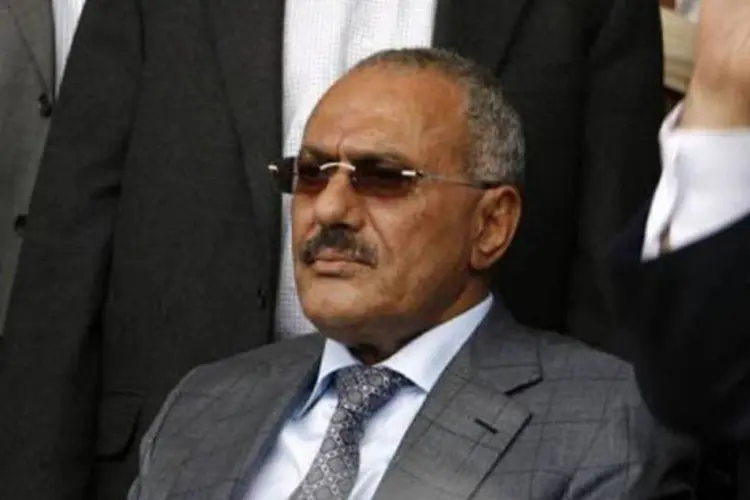 Ali Abdullah Saleh, presidente do Iêmen: "nascemos livres e somos livres de decidir" (Mohammed Huwais/AFP)