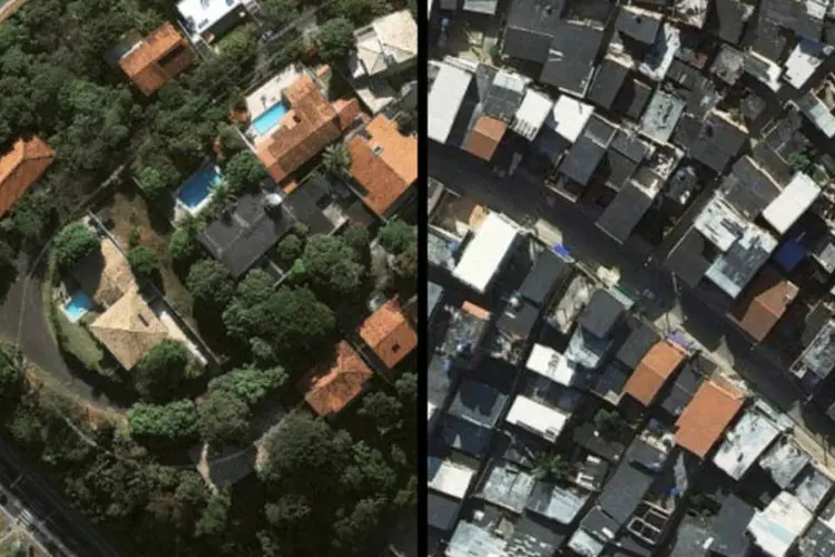 Desigualdade verde (Reprodução Google Earth)