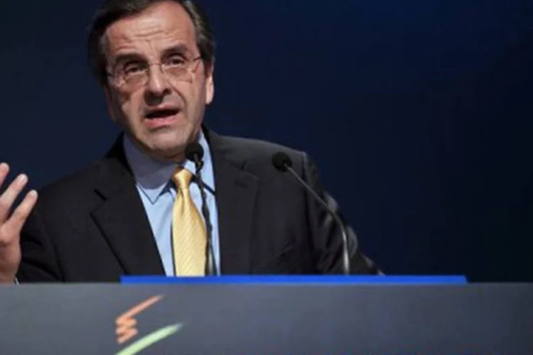 O líder conservador grego, Antonis Samaras (Louisa Gouliamaki/AFP)