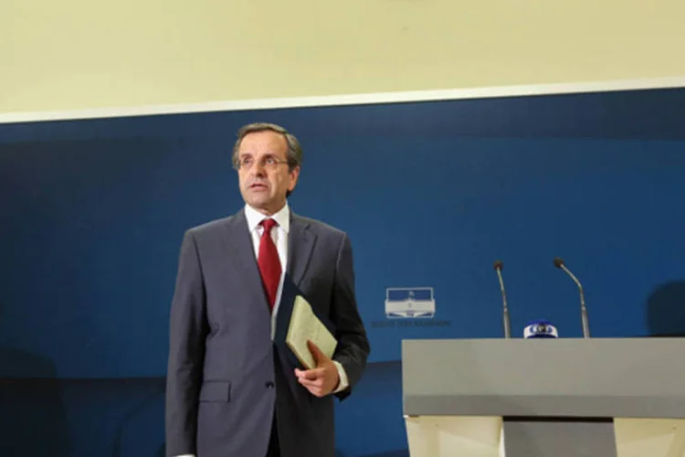 "Ontem disse que a Grécia respeita sua assinatura. Ao mesmo tempo queremos a renegociação do plano de resgate", disse Antonis Samaras (Oli Scarff/Getty Images)