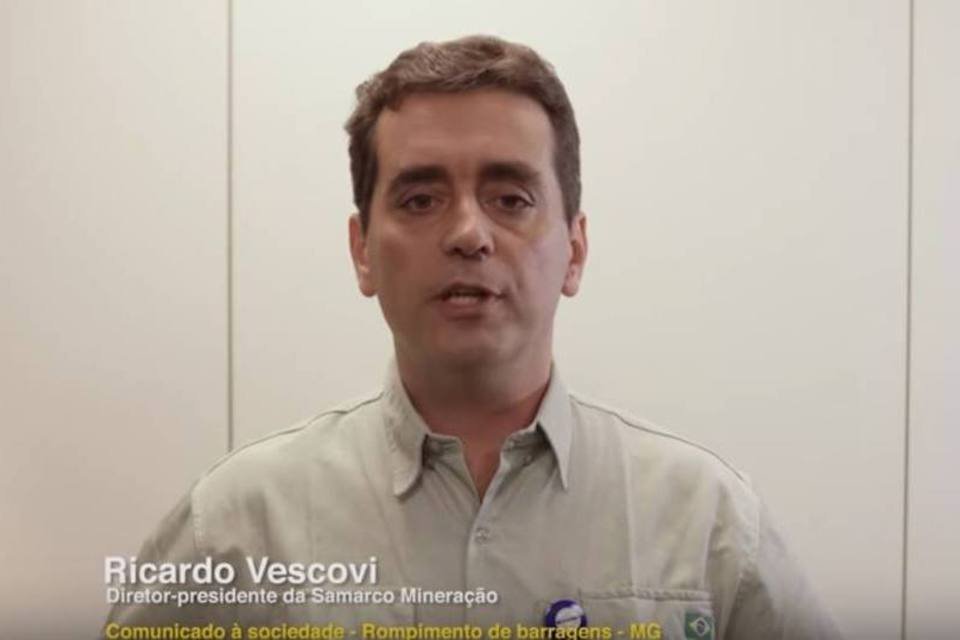 Diretor da Samarco grava vídeo falando de acidente em MG