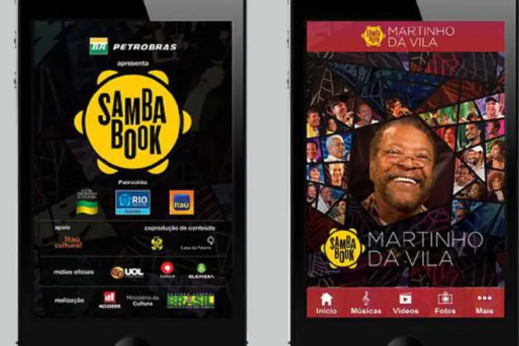 Sambabook: os apps ensinam os usuários a tocarem músicas do cantor carioca, trazem vídeos, galeria de fotos, agenda de shows do sambista e linha do tempo  (Reprodução)