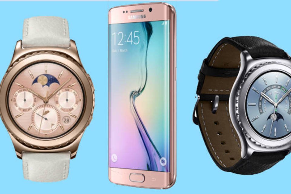 Samsung lança Galaxy S6 e Gear S2 Premium na cor rosa
