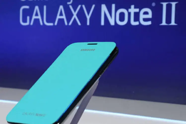 
	Galaxy Note II: Vale lembrar que o Galaxy Nexus - vendido como Galaxy X no Brasil &ndash; n&atilde;o corre risco, pois n&atilde;o usa o processador da Samsung
 (Neilson Barnard/ Getty Images)