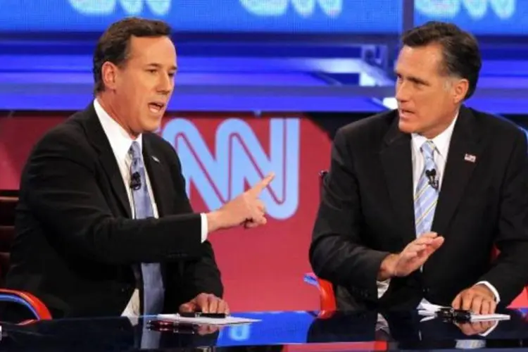 Romney pintava como favorito para ganhar no Arizona e em Michigan, seu estado natal, mas Santorum foi crescendo nas pesquisas (Justin Sullivan/Getty Images)