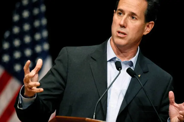 Rick Santorum disputou com Romney a indicação republicana (Sean Gardner/ Getty Images)