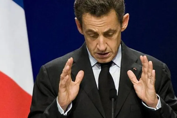 Sarkozy: 'o objetivo é chegar a um tratado no mês de março' (David Ramos/Getty Images)