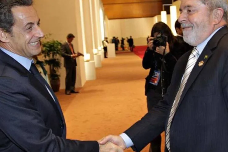 Lula e Nicolas Sarkozy: tentativa de segurar a compra dos jatos Rafale  (Ricardo Stuckert/Presidência da República)