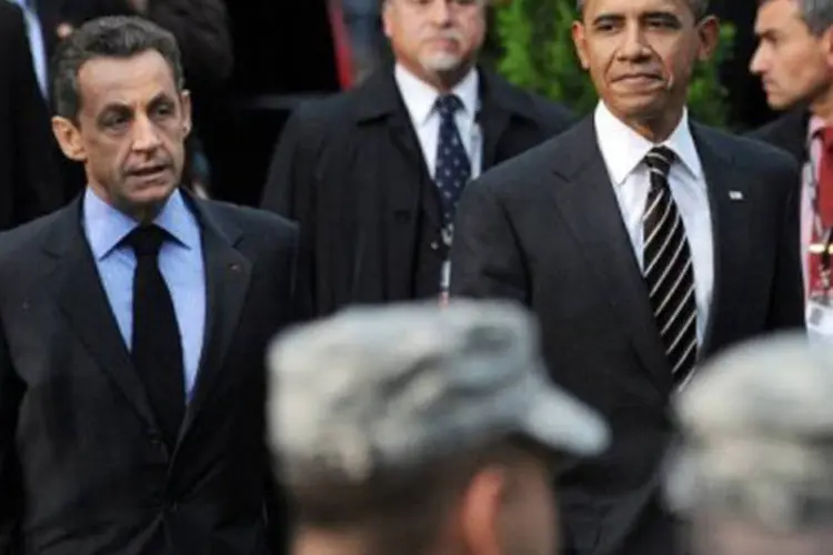 Sarkozy e Obama durante a reunião do G20 na semana passada em Cannes
 (Jewel Samad/AFP)