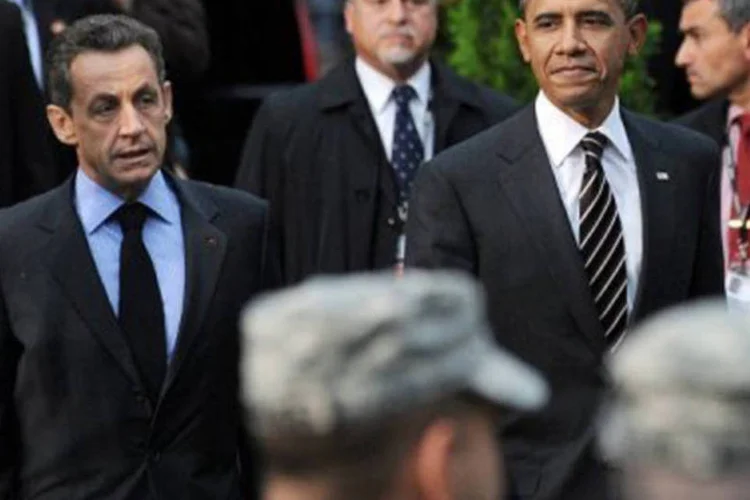 Sarkozy e Obama durante a reunião do G20 na semana passada em Cannes
 (Jewel Samad/AFP)