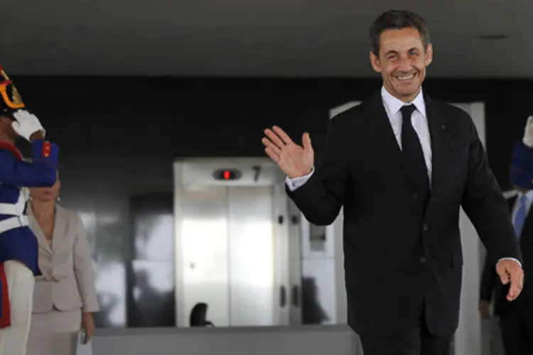 
	O ex-presidente franc&ecirc;s Nicolas Sarkozy em visita ao Brasil: Nicolas Sarkozy foi presidente da Fran&ccedil;a de 2007 at&eacute; maio deste ano
 (Antonio Cruz/ABr)