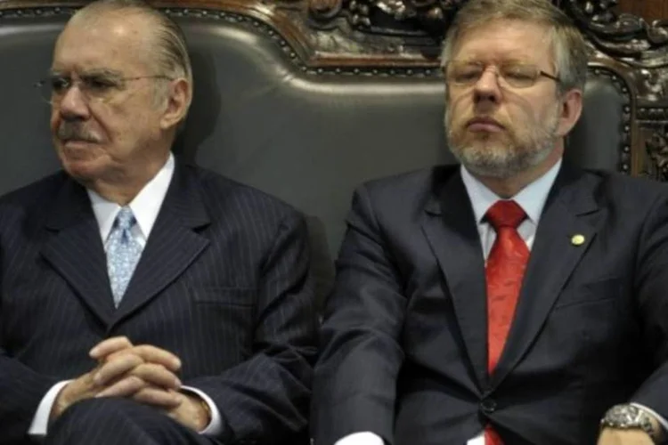 Sarney e Maia: o presidente da câmara espera que até a data da votação seja apresentada uma proposta para o financiamento da área, ainda que a aprovação não aconteça de forma conjunta (ABr)