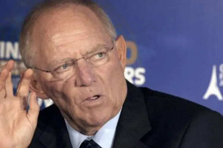 Wolfgang Schäuble: "o que faremos é tentar implementar a Basileia 3" (Eric Piermont/AFP)