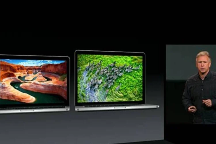 
	Phil Schiller apresenta a linha MacBook Pro 2013: modelos mais leves e com pre&ccedil;o menor
 (Reprodução de EXAME.com)