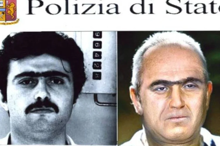 
	Na esquerda, uma foto de Scotti na &eacute;poca em que fugiu da It&aacute;lia. Na direita, uma proje&ccedil;&atilde;o de como estaria feita pela Interpol.
 (Divulgação)