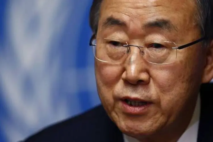 
	Ban Ki-moon: secret&aacute;rio-geral da ONU est&aacute; no Brasil para a Copa
 (Denis Balibouse/Reuters)